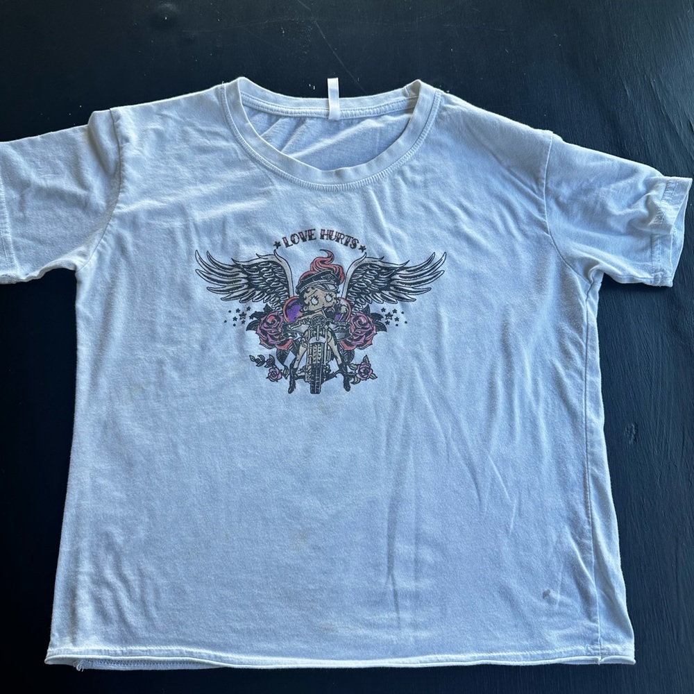 Betty Boop Tee with Winged Heart Design
